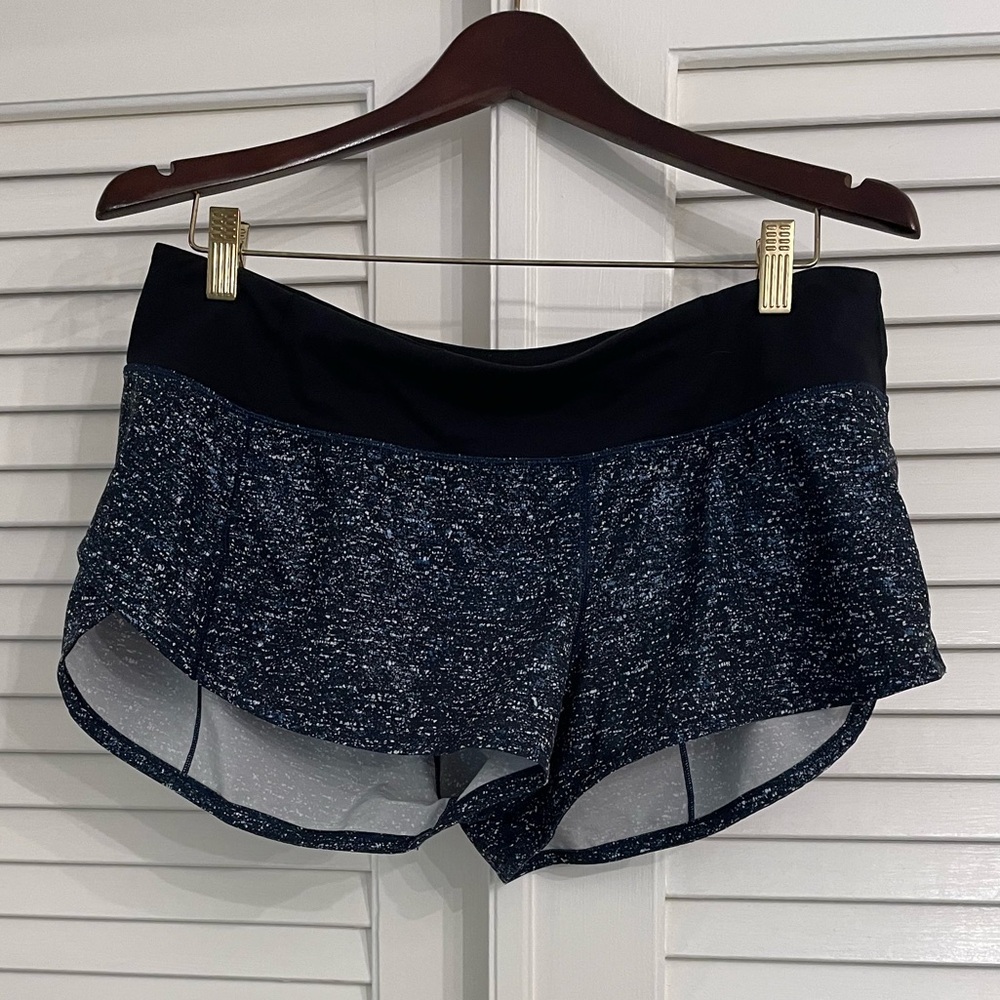 lululemon athletica Navy Speckled Women Shorts